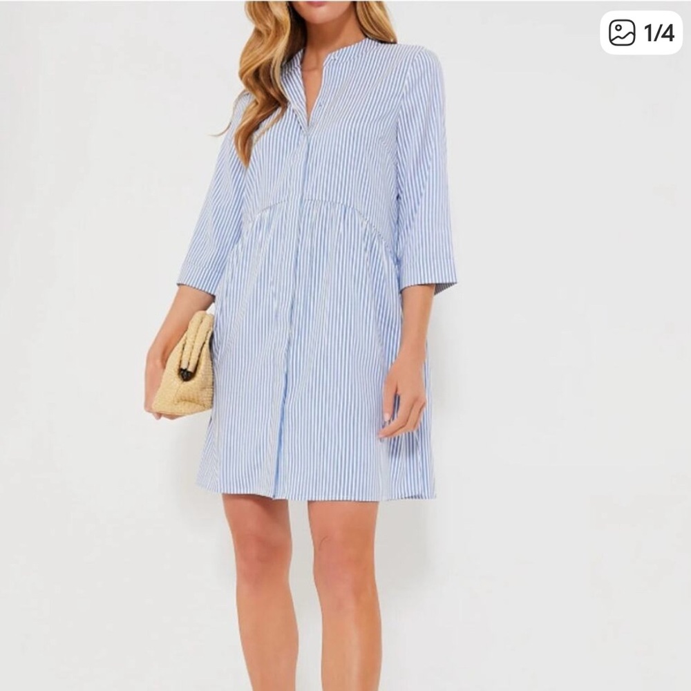 Tuckernuck Blue Stripe Royal Shirt Dress
